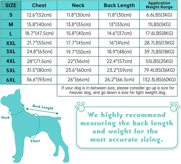 dog drying coat bathrobe towl size chart