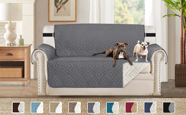 Reversible Sofa Cover Couch Cover For Dogs With Elastic Straps Water  Resistant Furniture Protector For Pets Couch Cover