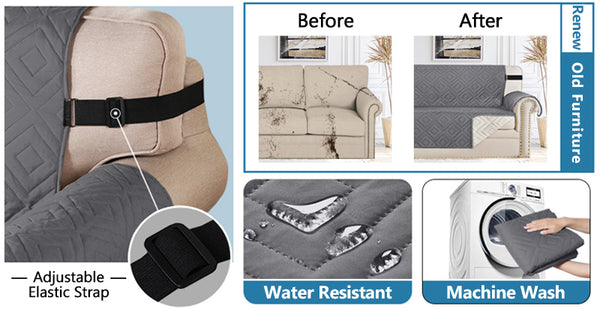 pet couch covers can stays in place with elastic strap