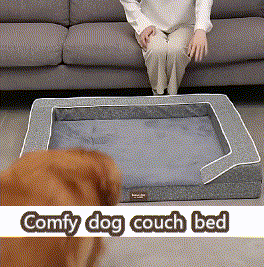 orthopedic dog couch bed with3D egg-crate massage sponge base for perfectly to your pet's body for maximum comfort.