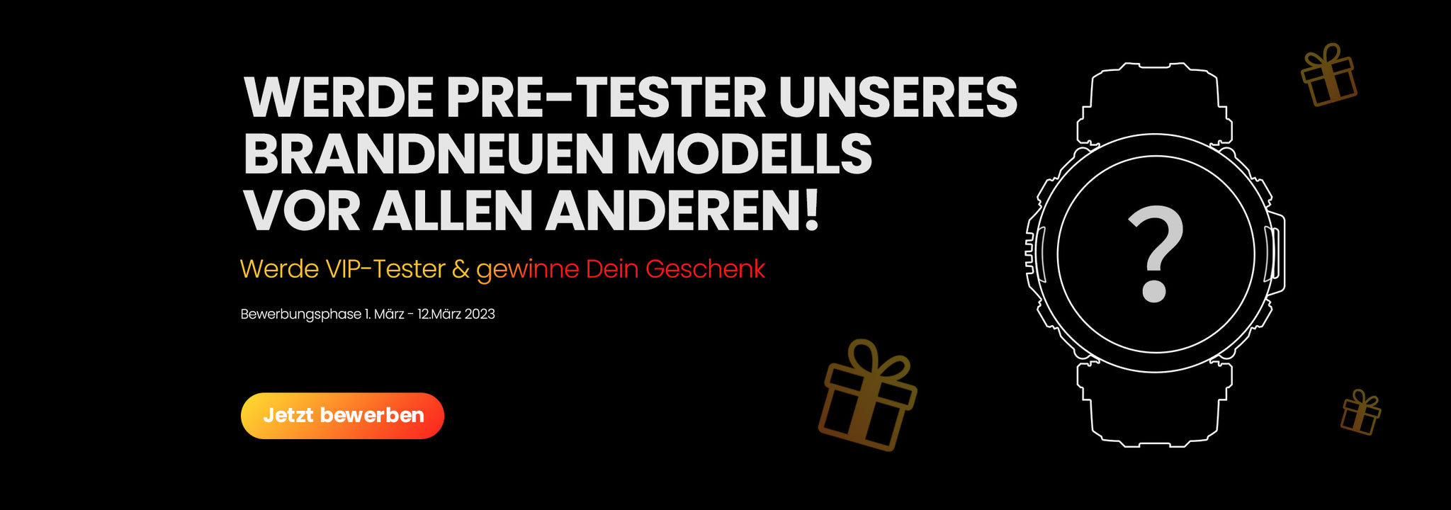 Bewerbung als Produkttester für die brandneuen Amazfitprodukte