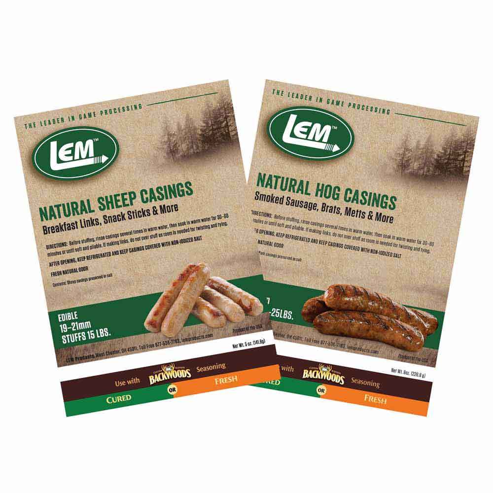 LEM Natural Hog & Sheep Casings for Sausage Making