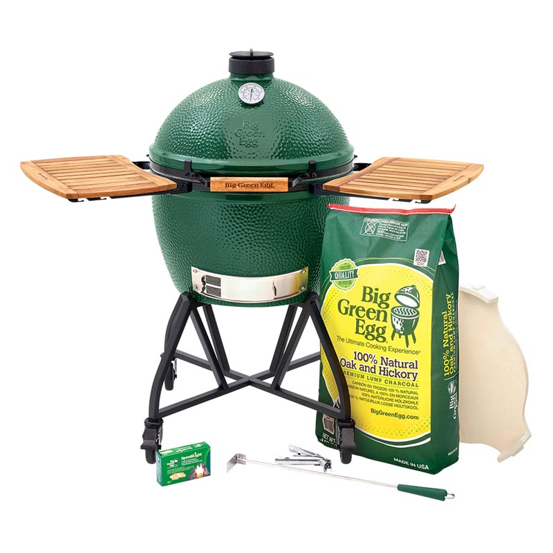 XL Big Green Egg + intEGGrated Nest & Acacia EGG Mates Package