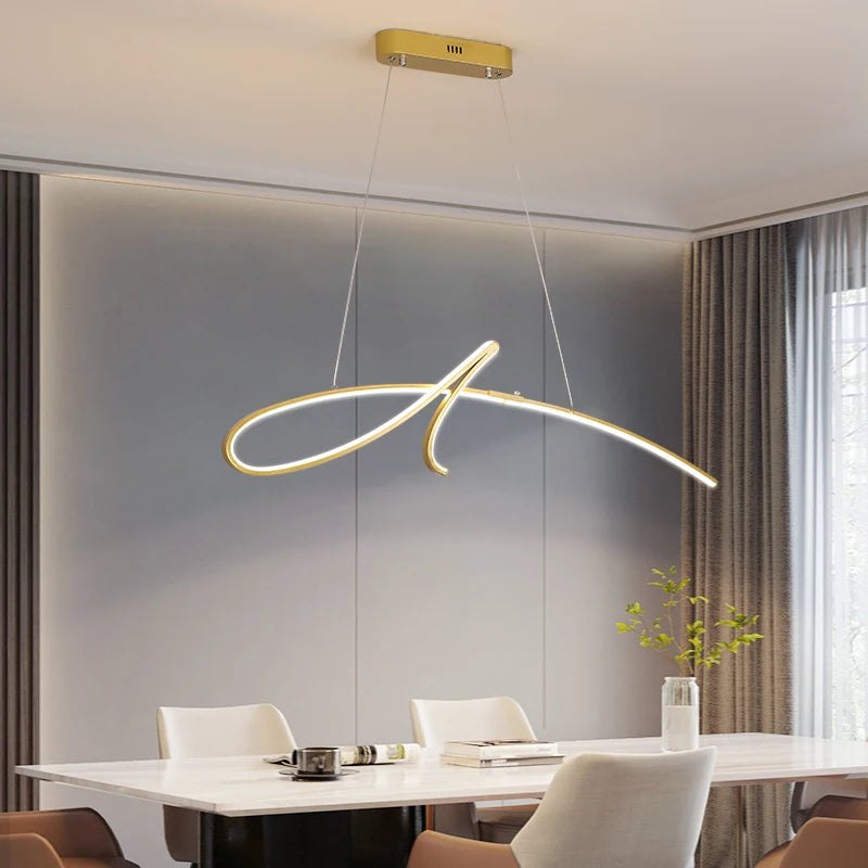 NEO Chasar Gold / Black painted Modern LED pendant lights for Dining / Kitchen