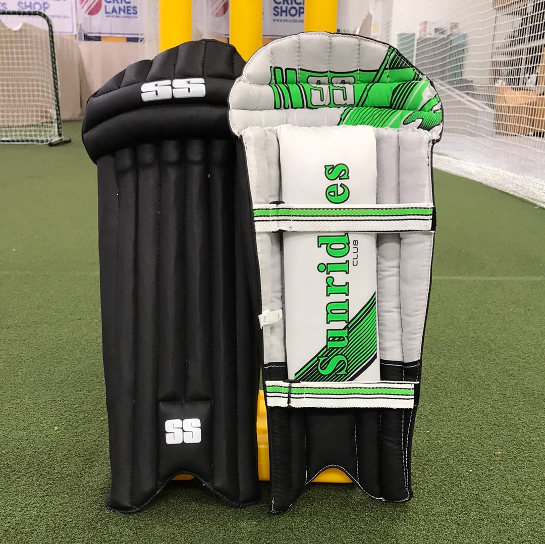 SS Club Black Cricket wicket Keeping Legguards