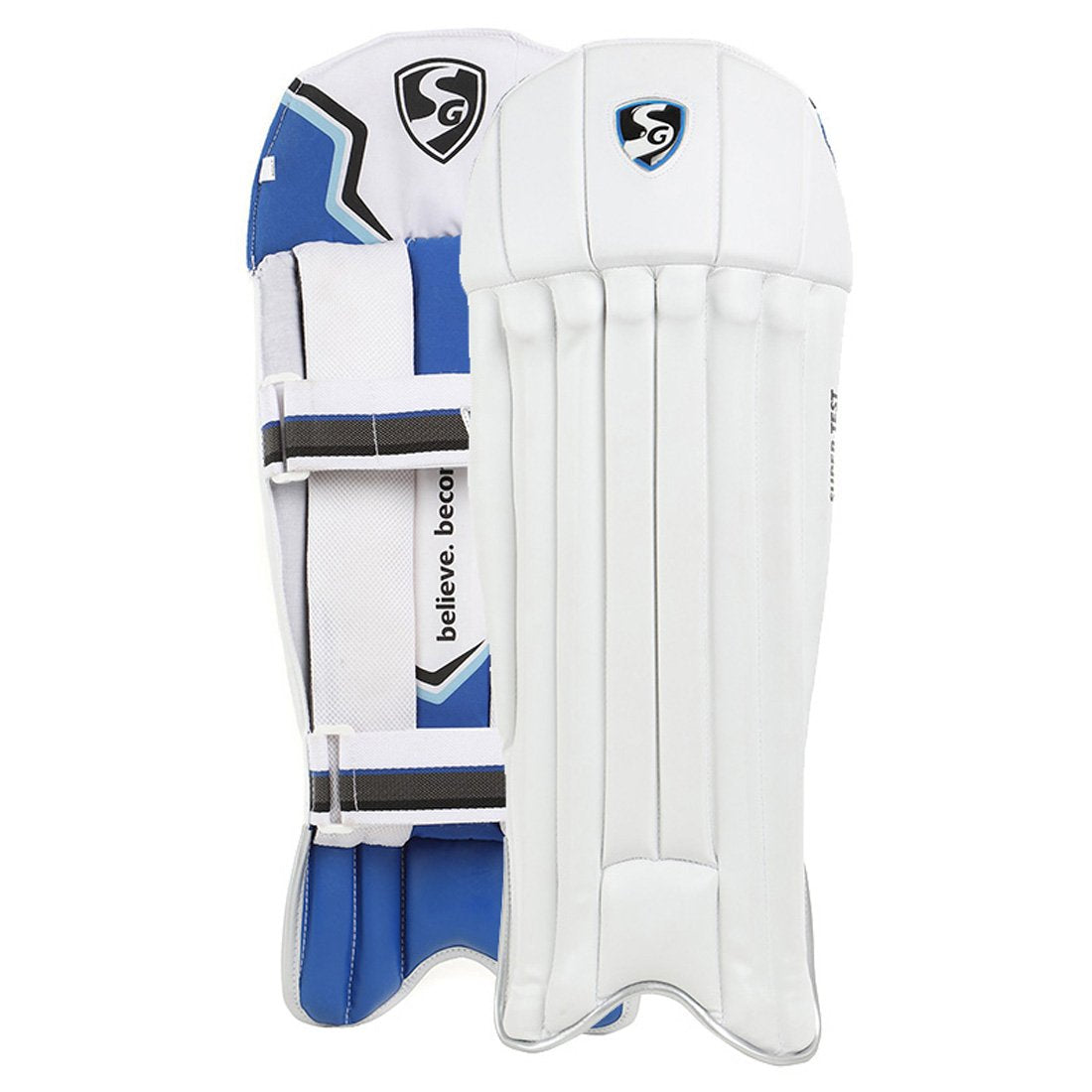 SG Super Test White Cricket wicket Keeping Legguards