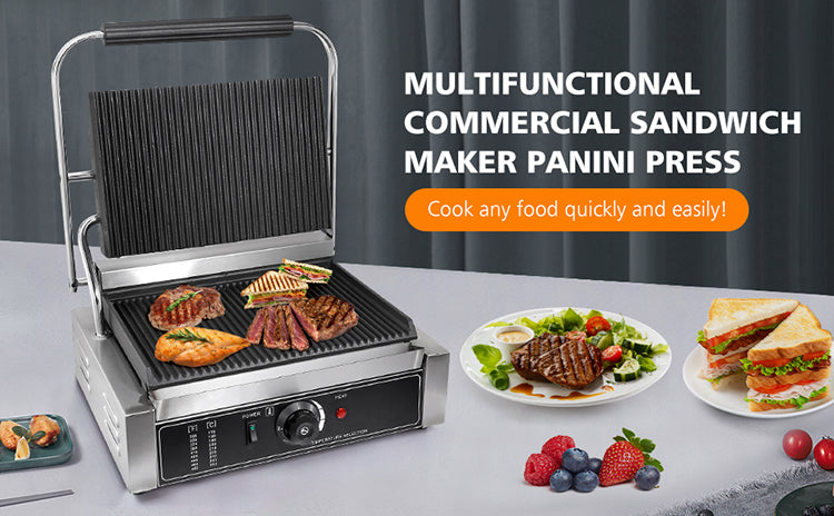 2200W Commercial Panini Press, Panini Maker