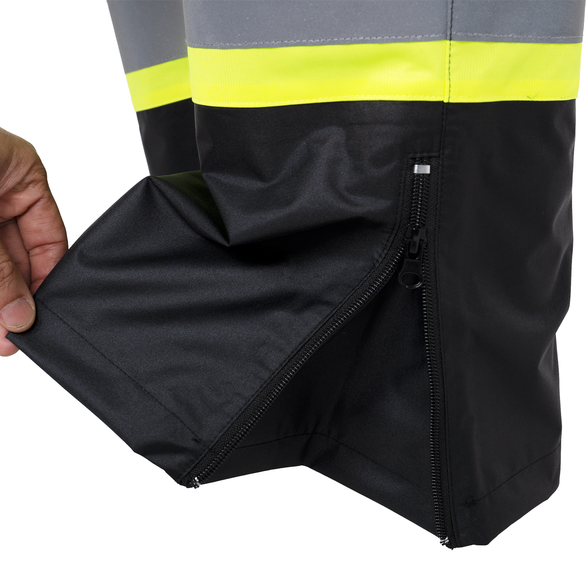 Hi Vis Two Tone Safety Rain Pants With Reflective Stripes