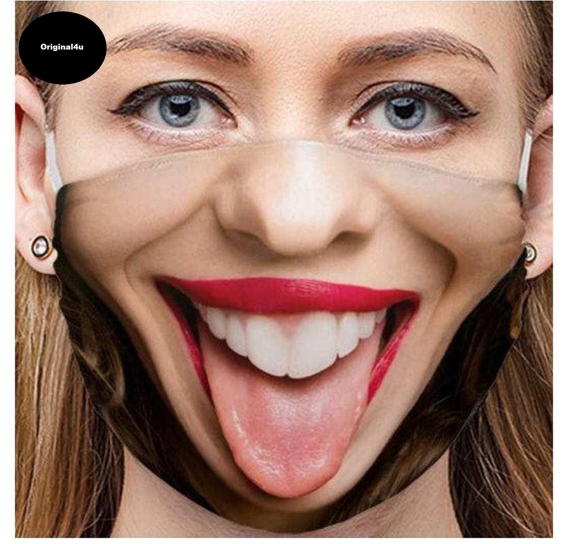 3D Print Funny Half Face Mask Funny Mask Party Face Mask Breathable Face Mask Washable Face Mask Funny Face Cover Novelty Face Mask