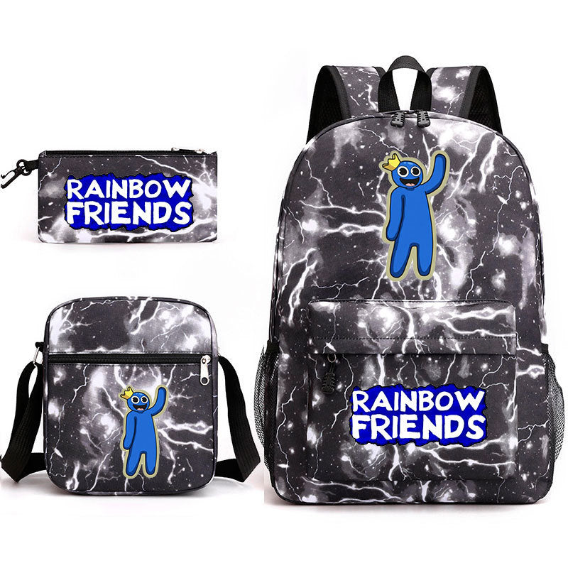 Rainbow Friends Schoolbag Backpack Shoulder Bag Pencil Case set for Kids Students