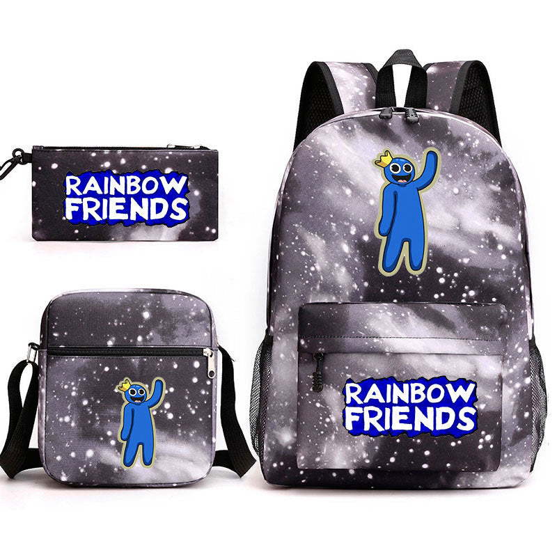 Rainbow Friends Schoolbag Backpack Shoulder Bag Pencil Case set for Kids Students