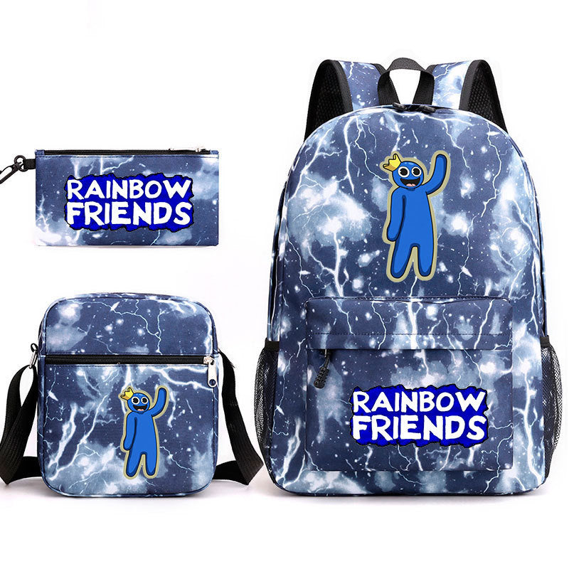 Rainbow Friends Schoolbag Backpack Shoulder Bag Pencil Case set for Kids Students