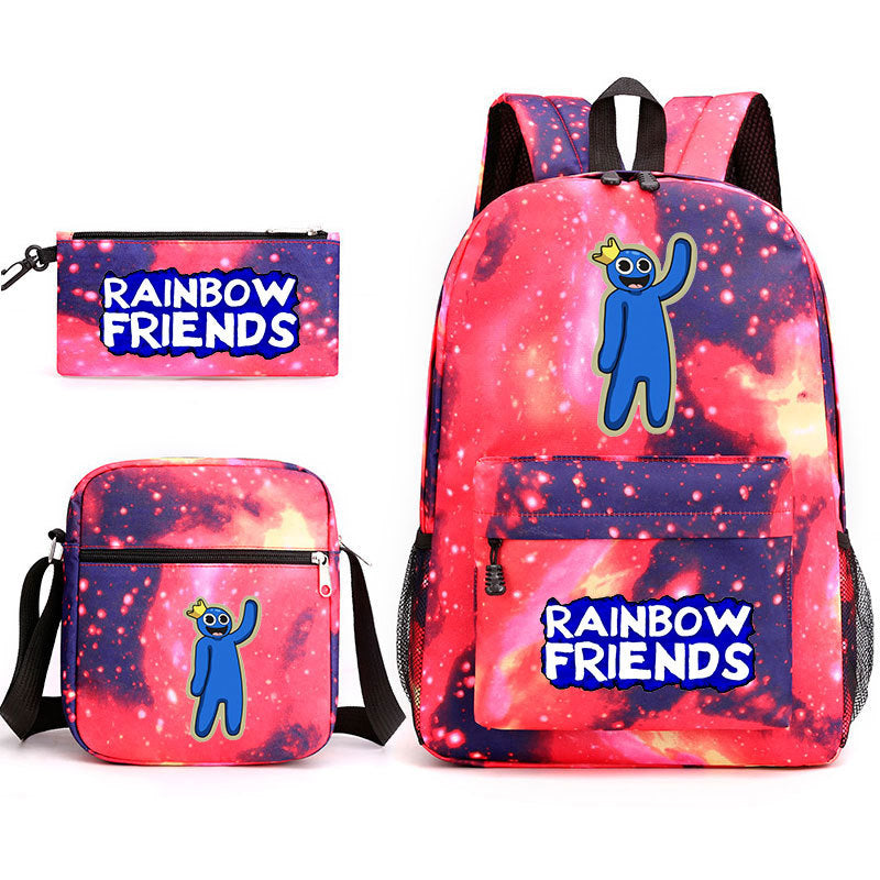 Rainbow Friends Schoolbag Backpack Shoulder Bag Pencil Case set for Kids Students