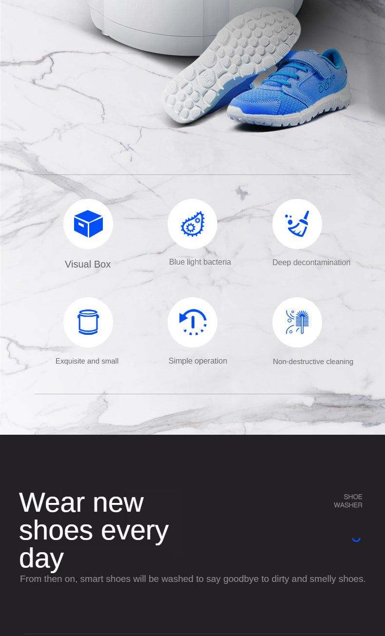 Small home intelligent mini shoe washer, lazy brush shoes washing shoes laundry integrated machine