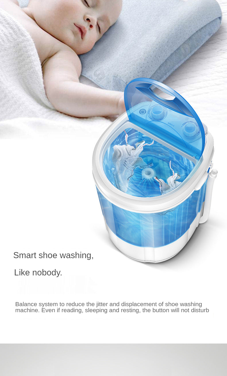 Mała domowa inteligentna mini myjka do butów, leniwa szczotka do butów do mycia butów zintegrowana maszyna do prania