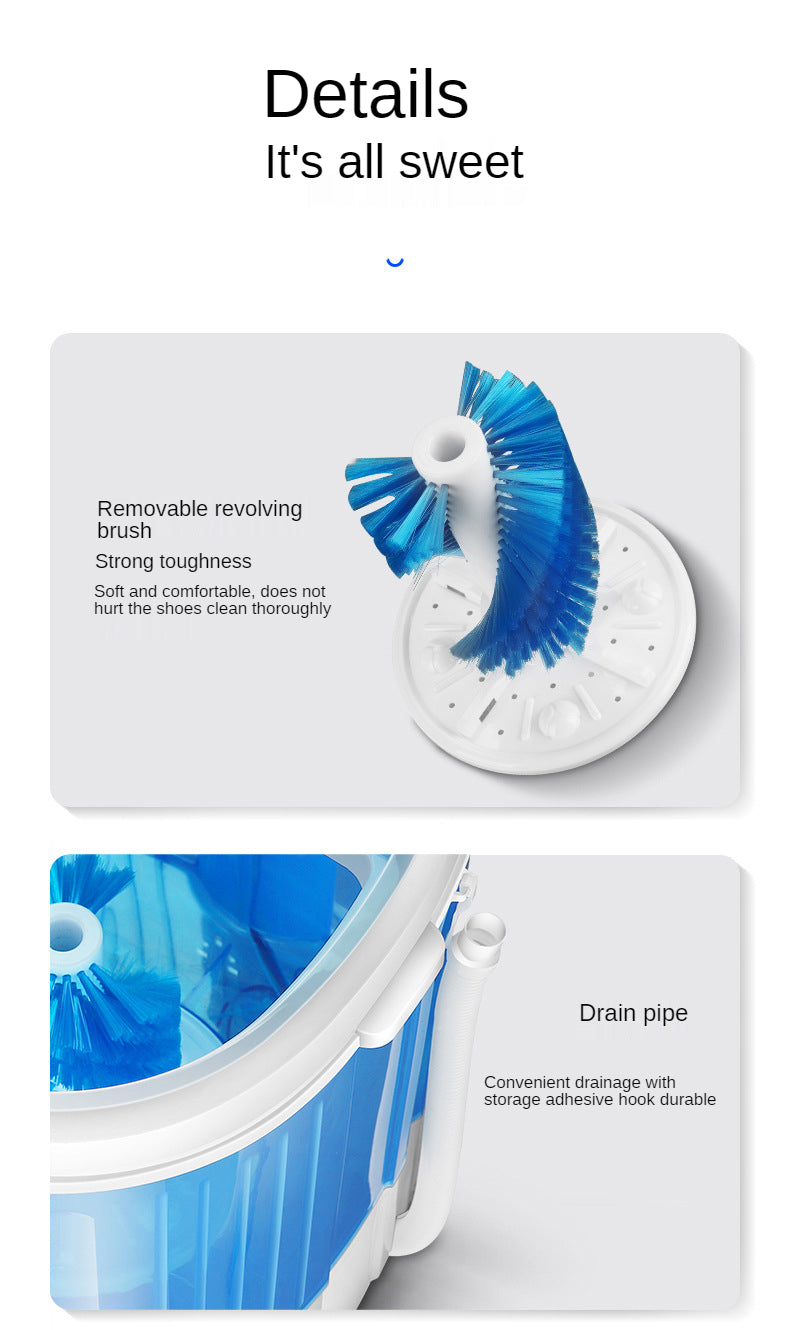 Small home intelligent mini shoe washer, lazy brush shoes washing shoes laundry integrated machine