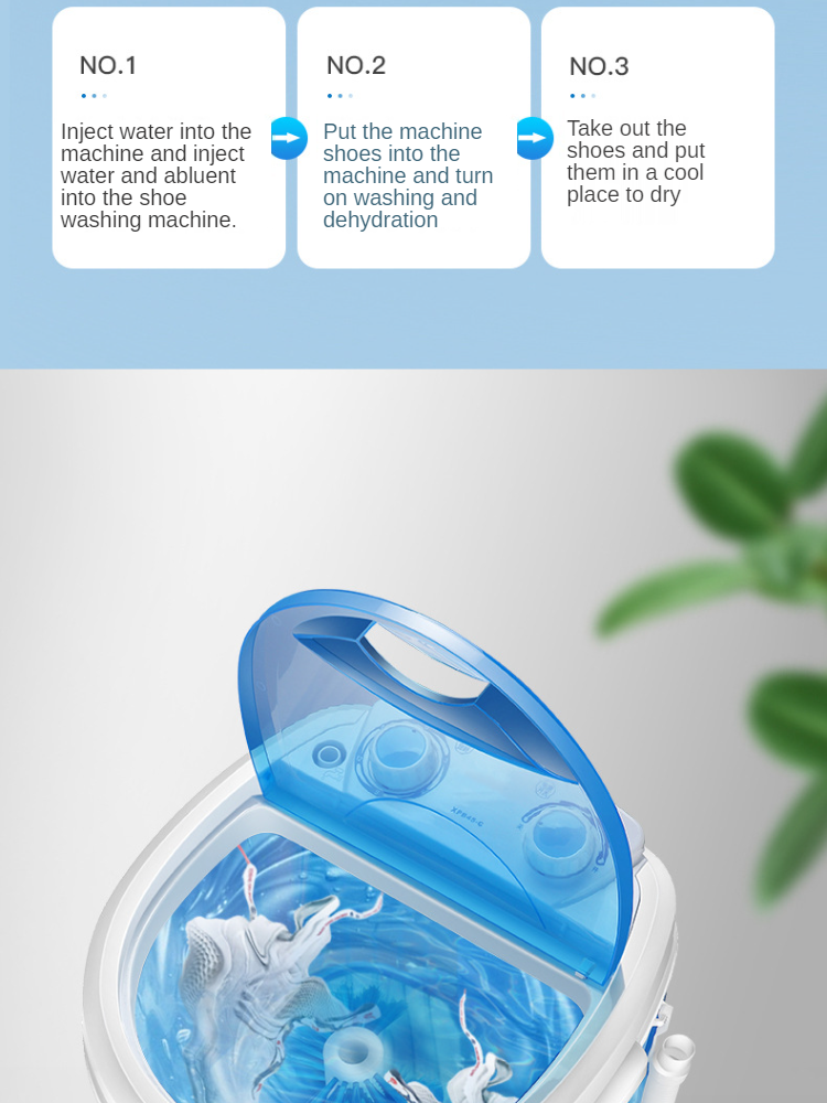 Small home intelligent mini shoe washer, lazy brush shoes washing shoes laundry integrated machine