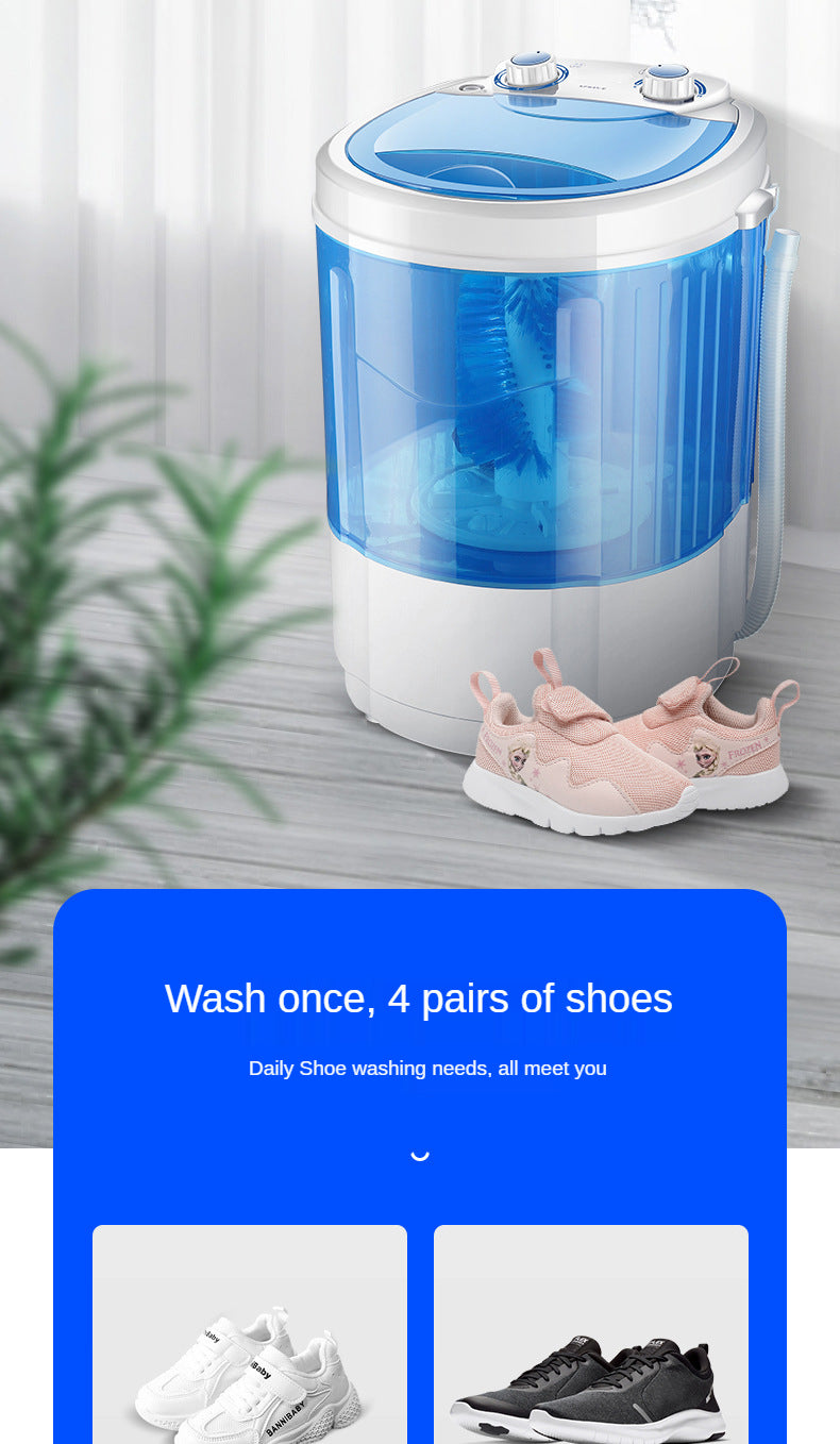 Small home intelligent mini shoe washer, lazy brush shoes washing shoes laundry integrated machine