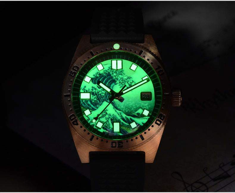 Full Luminous Surfing Dial Bronze 62Mas Watch