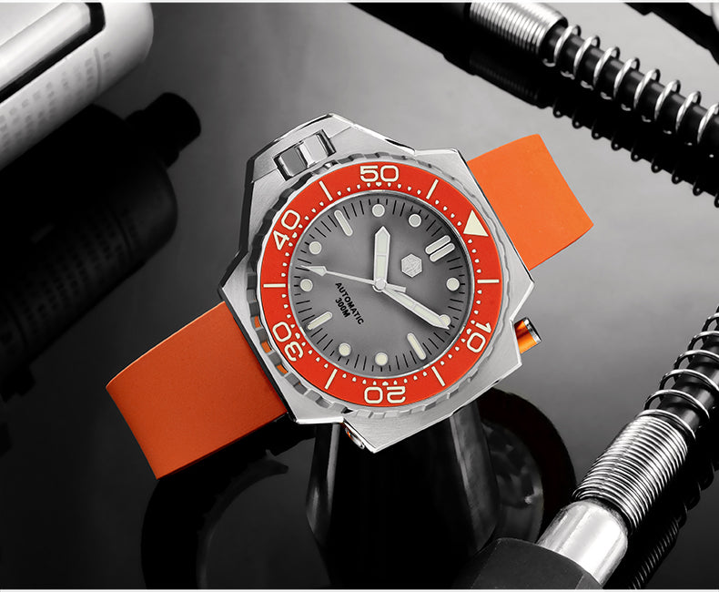 San Martin Diver Luxury Watch Helium Device Bi-Directional Rotating Bezel Sapphire PT5000 Mens Automatic Mechanical Watches Lume