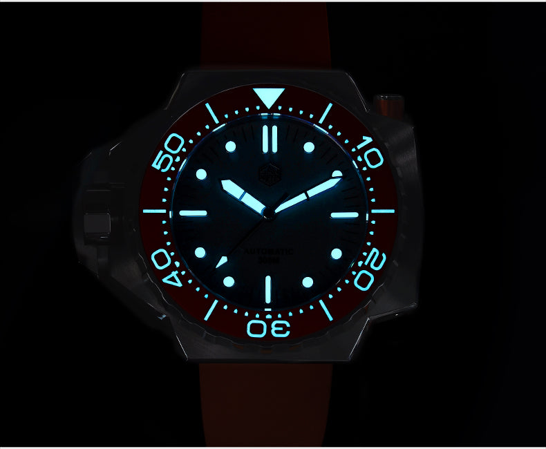 San Martin Diver Luxury Watch Helium Device Bi-Directional Rotating Bezel Sapphire PT5000 Mens Automatic Mechanical Watches Lume