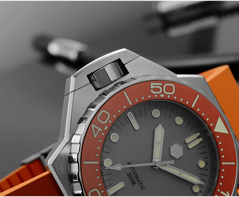 San Martin Diver Luxury Watch Helium Device Bi-Directional Rotating Bezel Sapphire PT5000 Mens Automatic Mechanical Watches Lume
