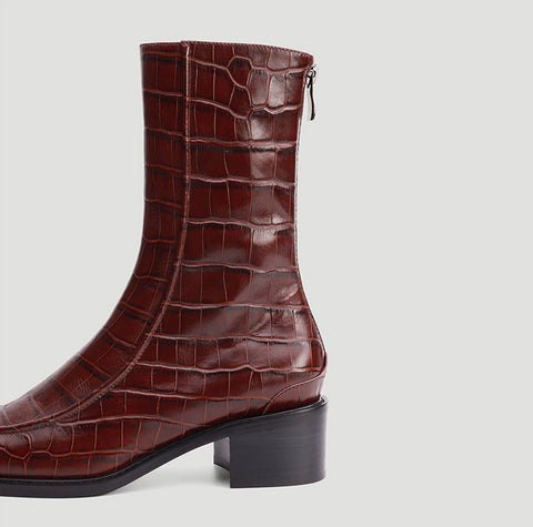 Nuheel® Ankle & Bootie Nuheel Leather Vintage Crocodile Pattern Booties For Women Brown 11 28 Nuheel® Ankle & Bootie Nuheel Leather Vintage Crocodile Pattern Booties For Women Brown 11 -Nuheel Sales 2022 12 fc4dca01 2738 46ed 9b7d