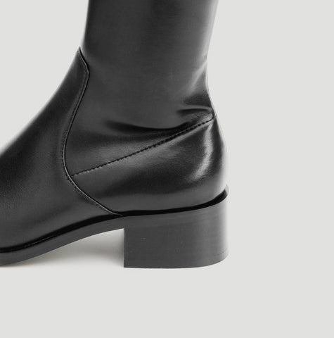 Nuheel® Nuheel Leather Square Head Knee High Boots For Women Black Boots 11 -Nuheel Sales 2022 8 a19406e2 98ce 48ce a240