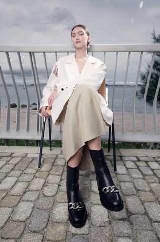 Nuheel® Nuheel Round Toe Metal Chain Punk Mid-Tube Platform Fashion Boots Black -Nuheel Sales 2022 8 dbcc6546 babc 4061 84cc