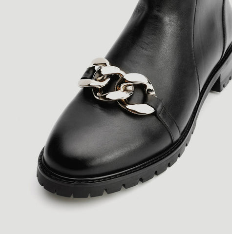 Nuheel® Nuheel Round Toe Metal Chain Punk Mid-Tube Platform Fashion Boots Black -Nuheel Sales 2022 9 802bc1f2 1abc 4fd9 800e