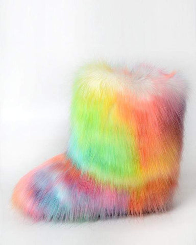 Nuheel® Nuheel Snow Boots Women Mid Calf Boots Fluffy And Warm Fox Fur Booties -Nuheel Sales 2022 09snow boots nuheel european and american medium tube snow boots new plush casual women s shoes fox fur boots