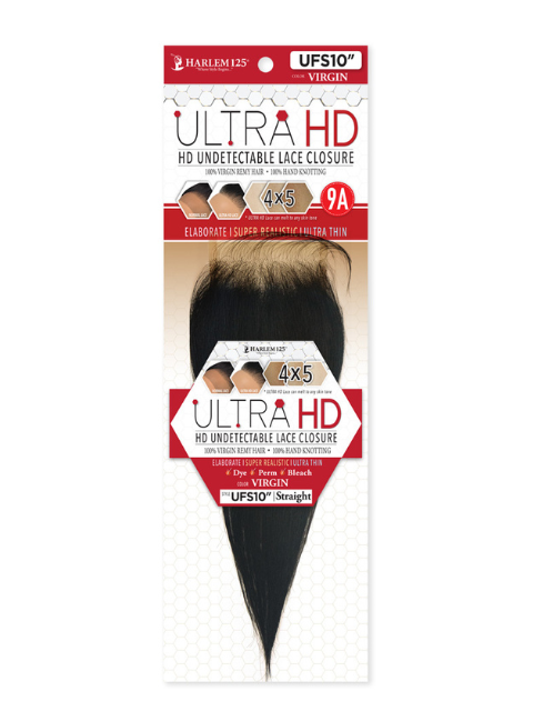 Harlem 125 9A 100% Human Hair 4x5 HD Undetectable Lace Closure - STRAIGHT (UFS) SALE