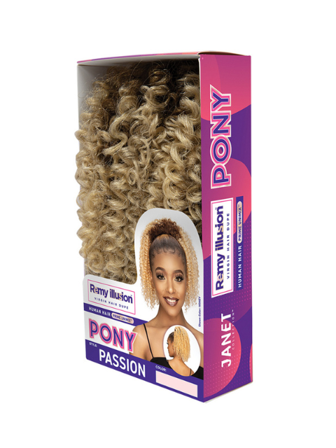 Janet Collection Remy Illusion Ponytail - PASSION  *SALE