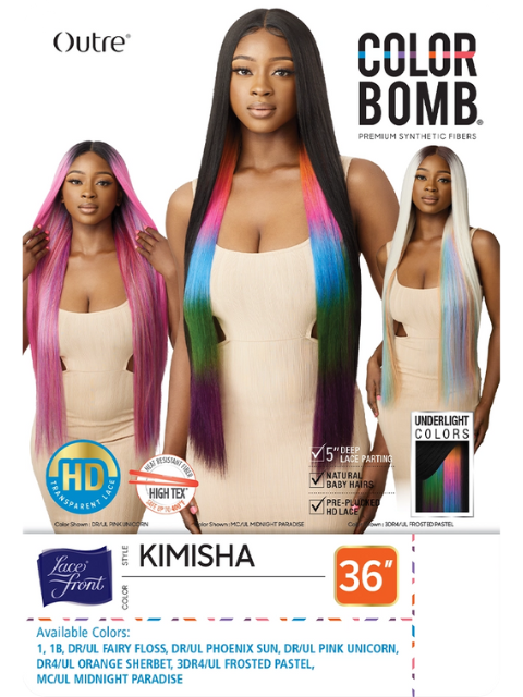 Outre Color Bomb Premium Synthetic Lace Front Wig - KIMISHA