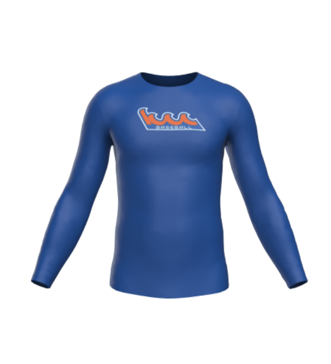 Kingsborough Blue Long Sleeve Compression Shirt