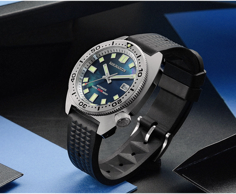 san martin 6105 8000 turtle automatic waches for men