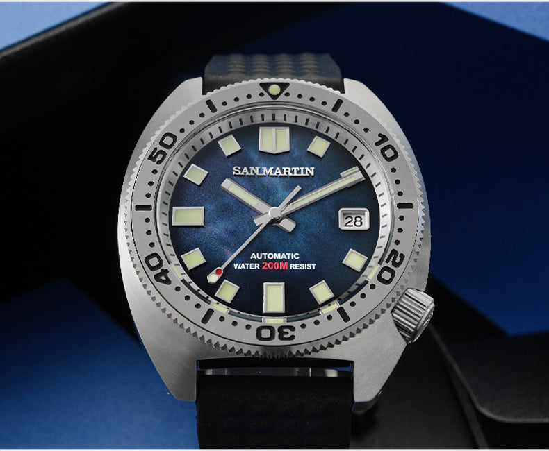 san martin 6105 8000 turtle automatic waches for men