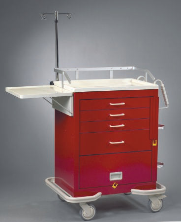 Future Health Concepts Medication Cart Future Health Concepts Solid Poly 33.5 X 25 X 39.75 Inch Red Two-3 Inch, One-6 Inch, One-12 Inch - M-494074-4359 | Each
