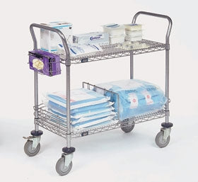 Alimed Utility Cart Nexel Chrome Plated 24 Inch Silver - M-642057-2422 | Each