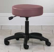 Clinton Industries Exam Stool Value Series Backless Pneumatic Height Adjustment 5 Casters Burgundy - M-520454-2064 | Each