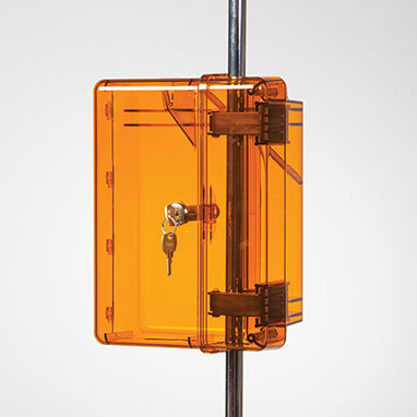 Lock-To-Pole IV Lock Box with Key Lock, Amber H-19169-13844