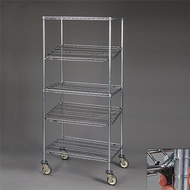 qwikSLOT? Wire Shelving, Mobile Unit, 36