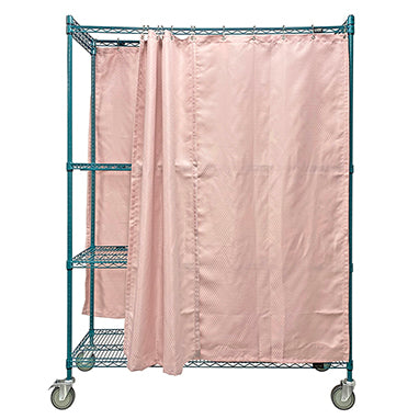Antimicrobial Storage Cart with Curtains, 60
