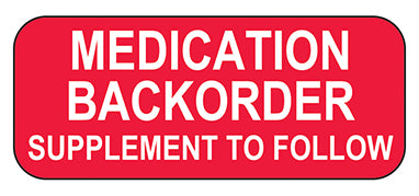 Medication Backorder Labels H-17730-15949