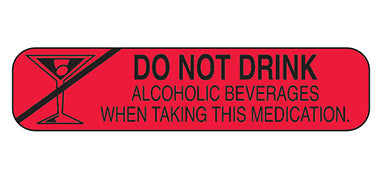 Do Not Drink Alcoholic Beverages Labels H-2008-15957