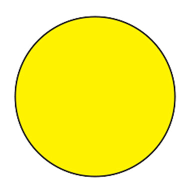 Blank Circle Labels, Yellow H-2553-15910
