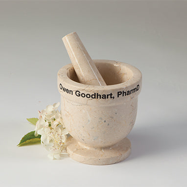 Botticino Mortar and Pestle, Personalized H-P208-12198