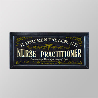 Nurse Practitioner Decorative Framed Mirror, Personalized H-N237-13828