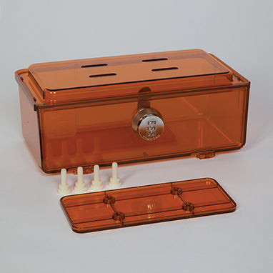 Amber Rugged Refrigerator Box, Dial Combination Lock H-19168-15677