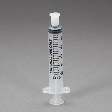 BD? Oral Dispensers with Tip Caps, 5mL, Clear H-6805C-16794